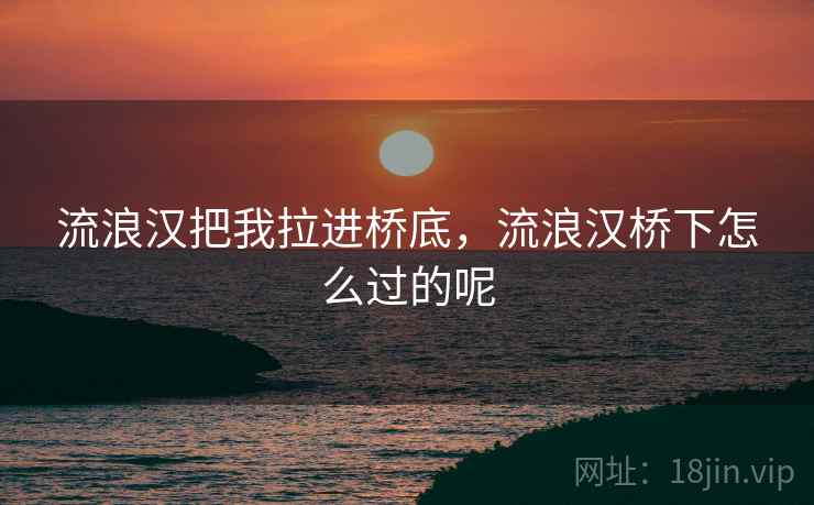 流浪汉把我拉进桥底,流浪汉桥下怎么过的呢 流浪汉把我拉进桥底,流浪汉桥下怎么过的呢